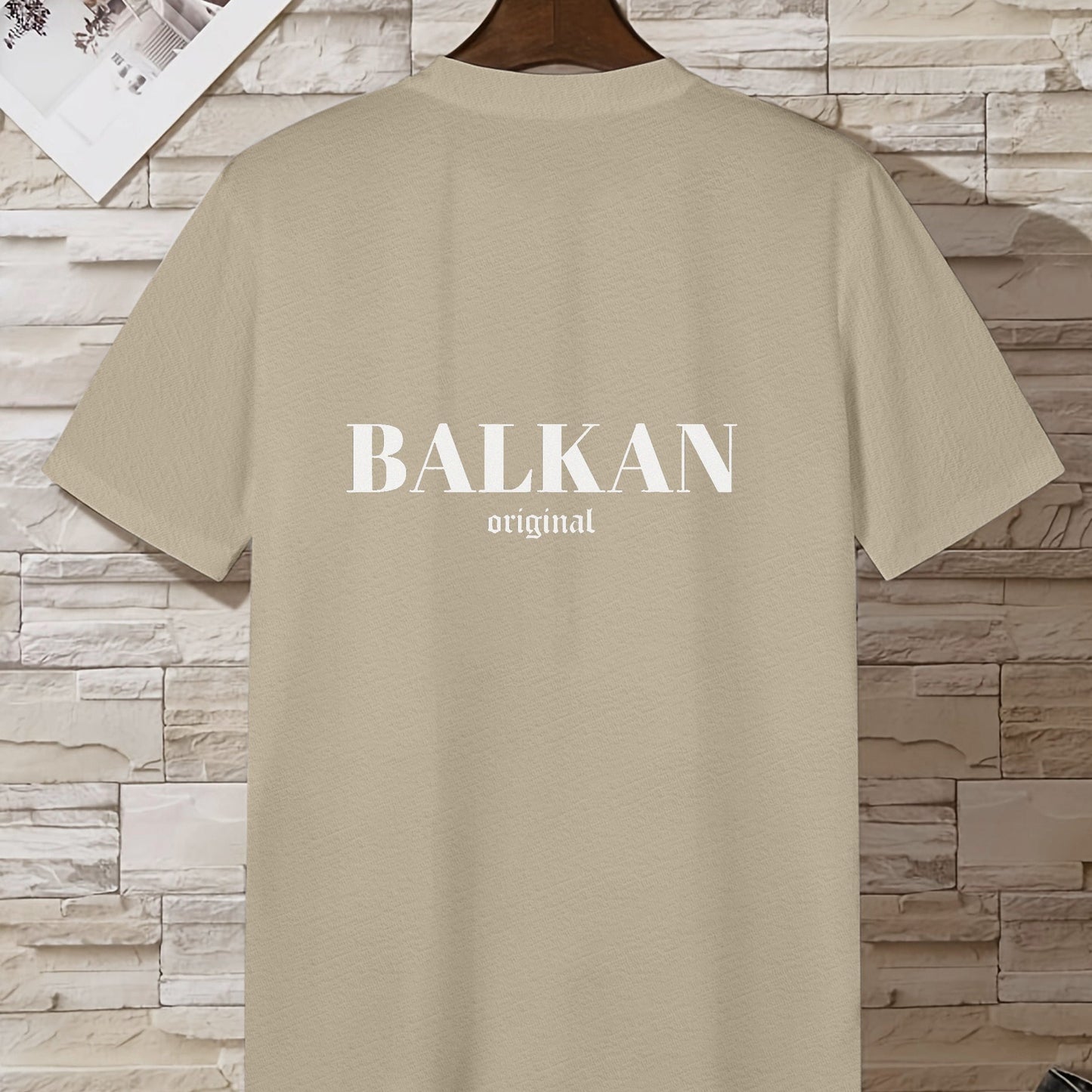 Men'S Casual Short Sleeve T-Shirt - "Made in Balkans" Print, Lightweight & Breathable Summer Tee, Round Neck, Regular Fit, Perfect for Casual Attire, Breathable Clothing | Modern Casualwear | Lightweight Shirt