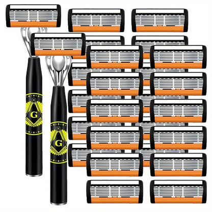 Premium Retro Manual Razor Set - Ultra-Sharp 6-Layer Blades
