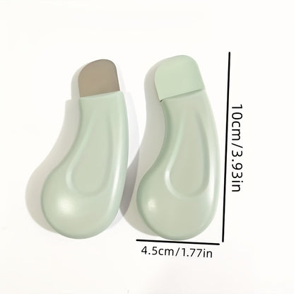 Ergonomic Blackhead Removal Tool – Gentle Facial Pore Cleanser for and Blackheads, Non-Electric Skincare Spatula with Textured Surface, Light Green Handle for Easy Grip, Pore Cleaning Accessory