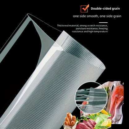 Heavy-Duty Vacuum Seal Bags 25.02x600.0cm - BPA-Free, Puncture-Resistant Food Storage Rolls for Steak & More, Commercial Grade Kitchen Accessories