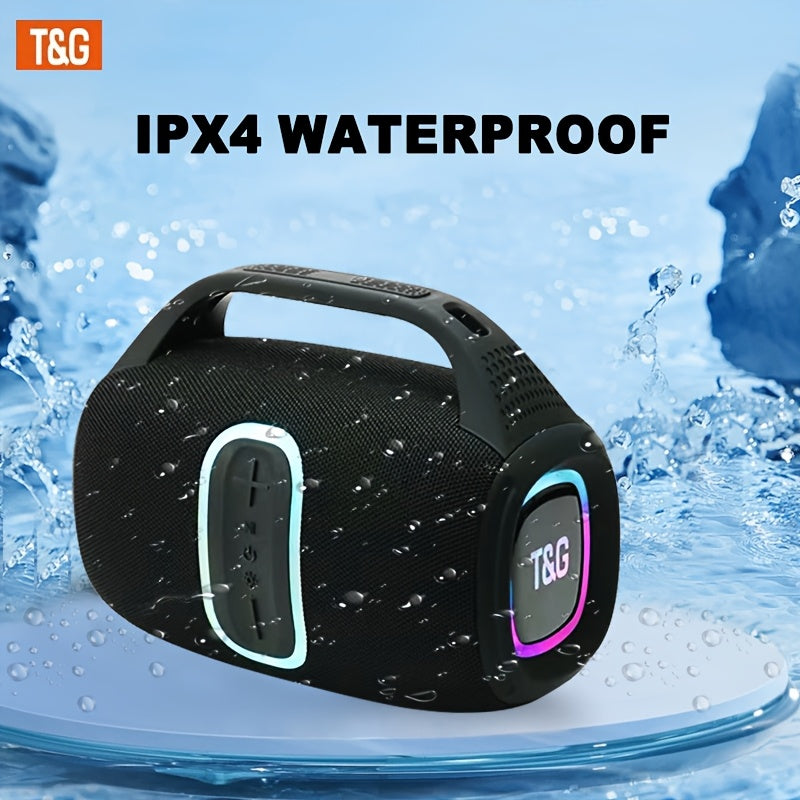 T&G Portable Wireless Wireless Speaker - 24W HD Stereo Sound, IPX4 High Quality & Dustproof, Long-Lasting 3600mAh Battery, Dual Speakers, Compatible with Phone/ Tablet/TV/PC, USB-C Portable Charger - for Home, Travel, Party,