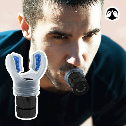 Universal Diaphragmatic Breathing Trainer, Silicone Respiratory Muscle Training Device for Improved Lung Capacity and Breathing Health, Uncharged, No Battery Required