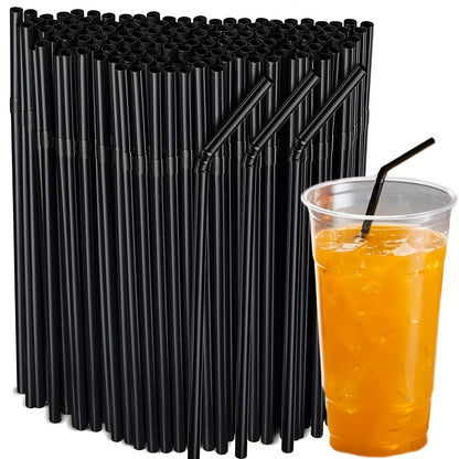 100pcs thickened and durable straws, bendable, food-safe, suitable for smoothies, boba, bubble milk tea and tropical beverages, perfect for home use and parties. Bendable beverage straws, decorative drinking straws, straw cup