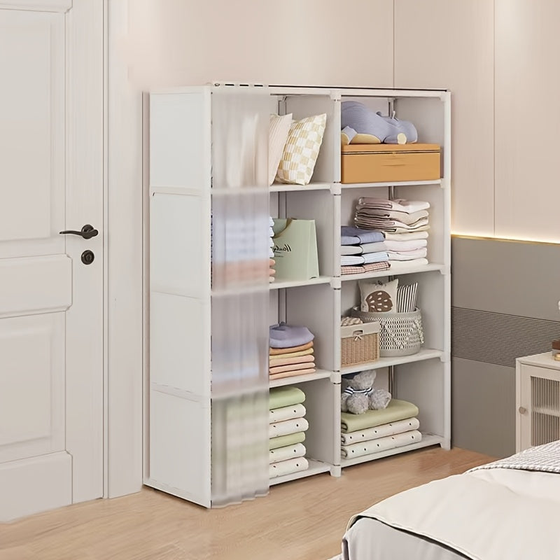 Five/Six-Tier Storage Cabinet Lightweight Dustproof Home Organization Minimalist Beautiful High Load Capacity Living Room Bedroom Balcony Multi-Functional Large Capacity Storage Cabinet