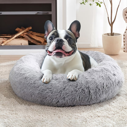 Extra Large Round Plush Dog Bed with Non-Slip Base - 40cm-100cm, Soft Faux Fur Pet Bed for Small, Medium & Large Dogs, Cozy Warmth, Perfect Halloween & Christmas Gift, Available in 6 Sizes, Dog Bed for Dogs, Cozy Pet Furnitur