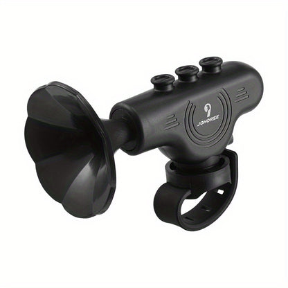 Black ABS Bicycle Horn Bell - Loud Electric Car Horn with Decorative Riding Ring for Motorcycle & Bicycle Handlebars, Enhances Safety & Style, Bike Accessories