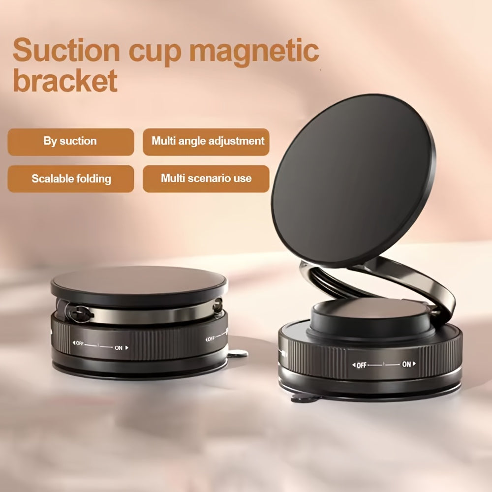 1pc Car Magnetic Phone Holder, Adjustable Rotating Double-Sided Suction, ABS Material, Non-High Quality, Hands-Free Cell Phone Mount for Enhanced Driving Safety and Comfort, Handsfree Driving Accessory | Modern Car Accessory