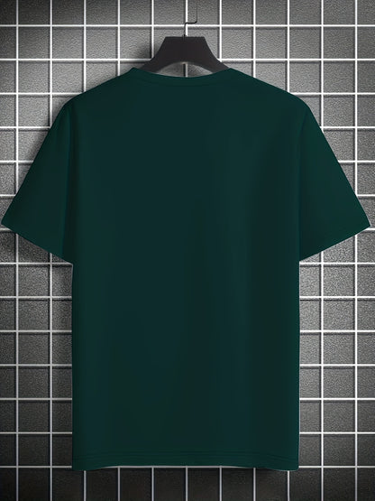 Men'S Milano 96 Graphic Tee - Casual Short Sleeve Crew Neck T-Shirt, Soft Polyester Fabric with Slight Stretch, Regular Fit, Green with White Lettering, Perfect for Casual Attire