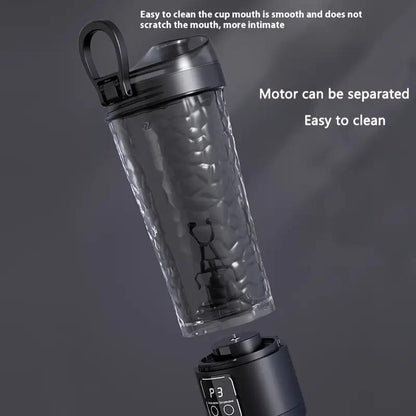 Automatic Stirring Cup with Digital Display - USB-Rechargeable Electric Coffee Cup, One-Touch Stirring, Portable Travel Mug with Spill-Proof Lid, Compatible with Protein Powder, Milk, Chocolate, Mocha - Ideal for Gym, Office,