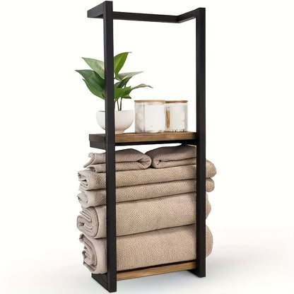 2-layer/2pcs/ 1pc bathroom decoration and accessories, bathroom towel rack, bathroom storage rack and storage blanket ladder, throwing blanket towel rack, bathroom accessories towel rack, farm stay items blanket ladder, bathr