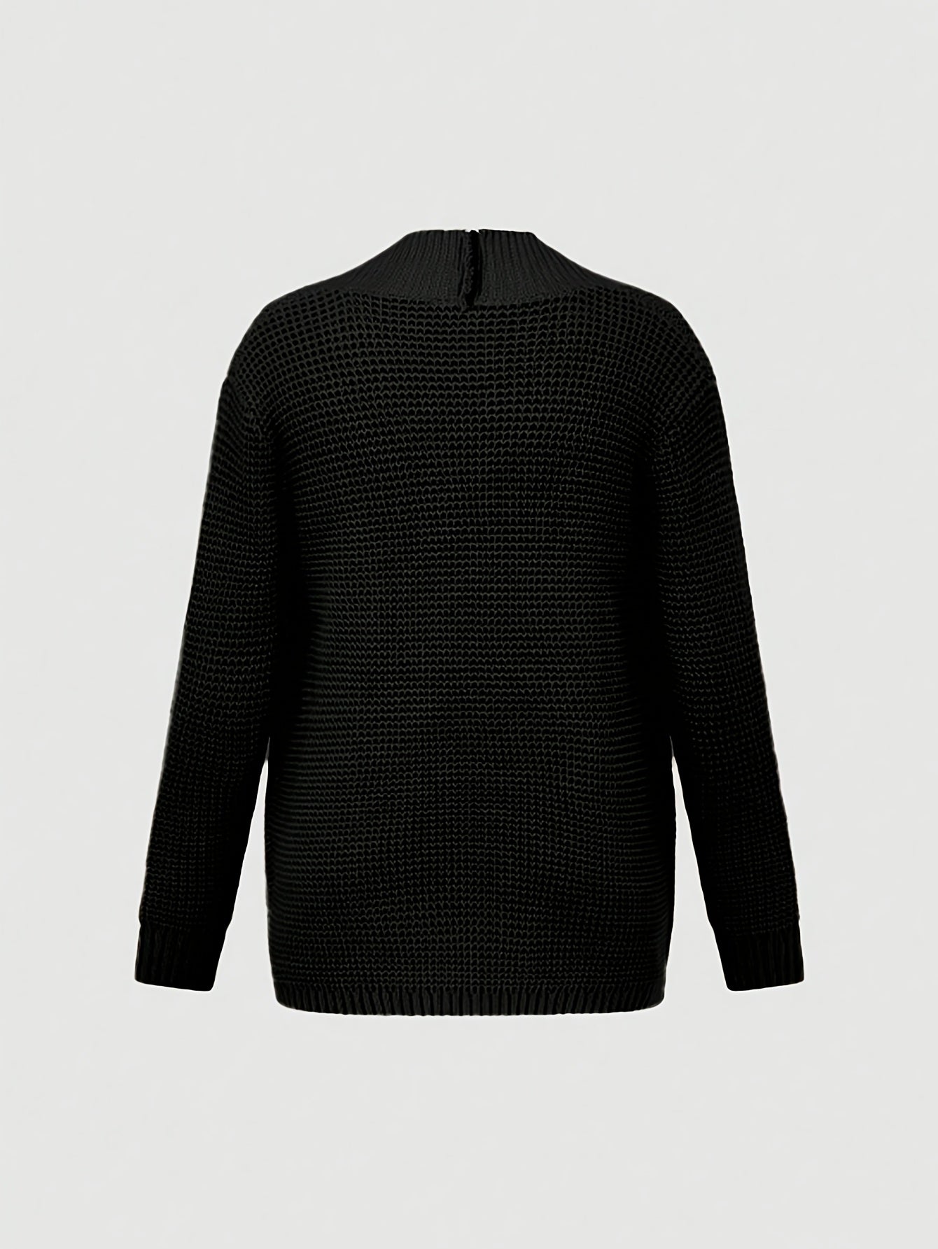 Men'S Casual Long Sleeve V-Neck Knit Cardigan - Loose Fit Solid Color Sweater with Pockets, Lightweight Acrylic for Fall/Winter, Versatile Layering Piece