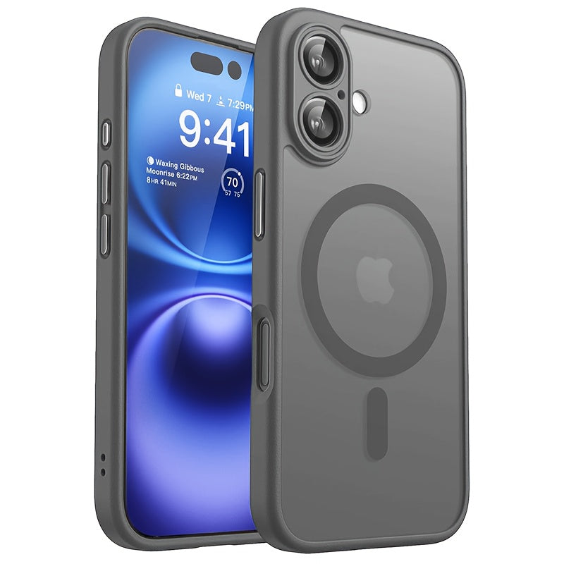 A High-End Matte Semi-Transparent Phone Case Designed for Iphone Models 16, 15, 14, 13, 12, And 16E Pro Max, Featuring an All-Inclusive Design with a Built-In Lens Film, a Skin-Like Texture, Shock Resistance, Dirt Resistance,