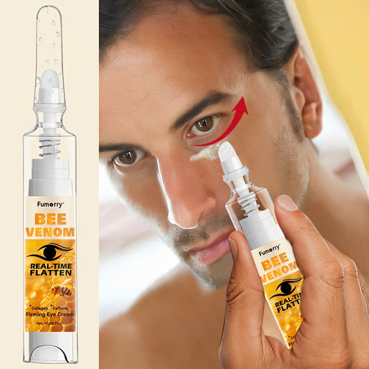 Fumorry Bee Venom Eye Gel - 10g Quick Firming Eye Cream with Caffeine, Collagen & Venom for Smoothing, Tightening & Lifting Under-Eye Light Beige, Hypoallergenic for All Light Beige Types, Skincare Routine, Sleek Packaging, N