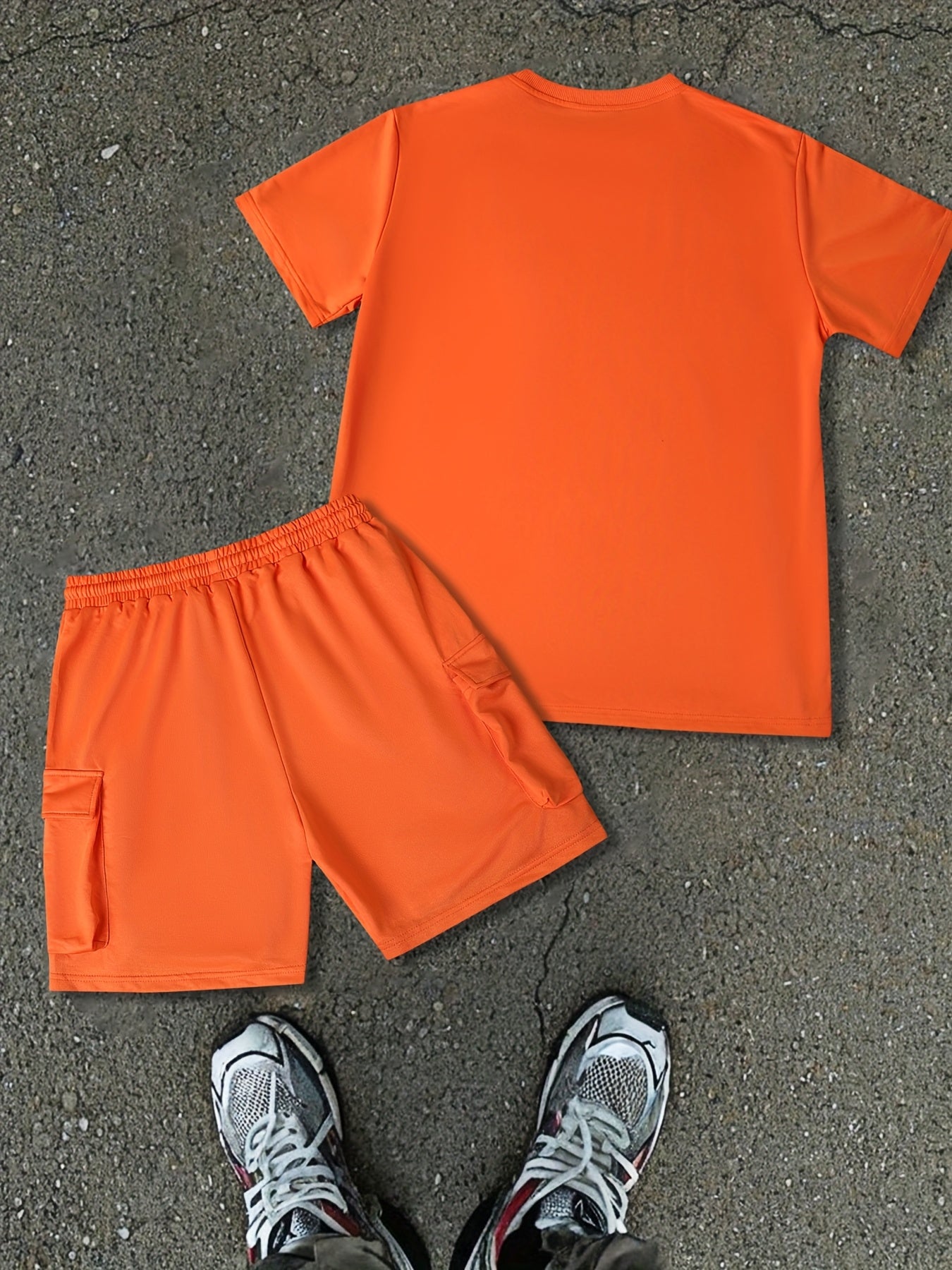 Men'S New Trendy Lightweight and Comfortable T-Shirt 2pcs Set for Spring and Summer