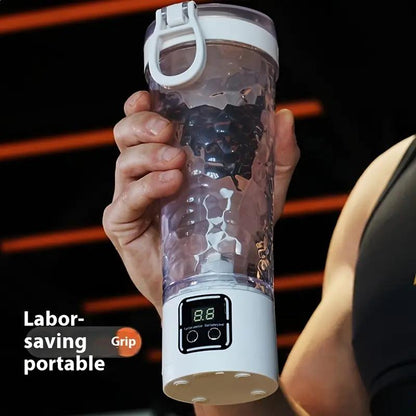 Automatic Stirring Cup with Digital Display - USB-Rechargeable Electric Coffee Cup, One-Touch Stirring, Portable Travel Mug with Spill-Proof Lid, Compatible with Protein Powder, Milk, Chocolate, Mocha - Ideal for Gym, Office,