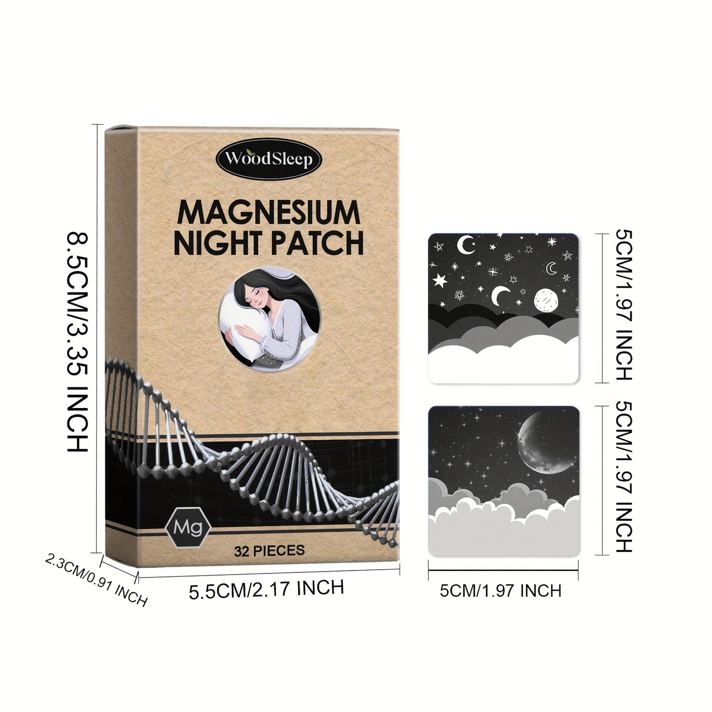 32 Magnesium Nighttime Patches - Patches with Coconut Oil
