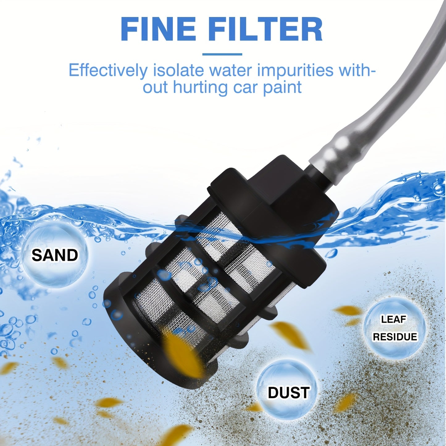 Cordless Electric Pressure Washer with 1.5Ah Battery & Fast Charger, 3000PSI High-Pressure Portable Washer, 5m Hose & 2 Water Sources (Bottles/Buckets) for Cars, SUVs, RVs, ATVs, 4X4, 4WD - Includes Nozzle & Spray Gun, Pressu