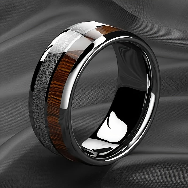 Men'S Stainless Steel Ring for Business - Stylish Design for Weddings - a Romantic Engagement And Holiday Gift, Perfect for Couples, Fathers, And Friends