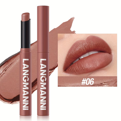 Single Pack of Matte Lipstick in 12 Colors with Lasting Moisture