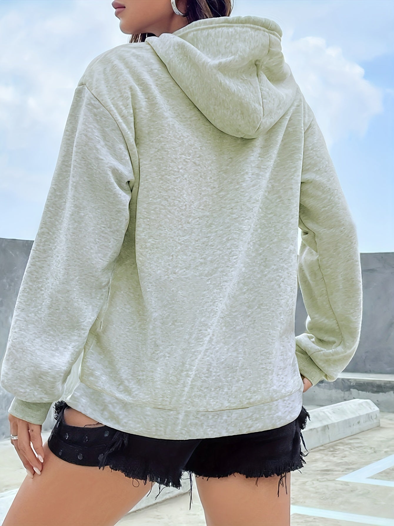 Milano Italy Polyester Hoodie for Women - 100% Knit Fabric, Alphabet Print, Casual Long Sleeve Sweatshirt with Pocket, Fashionable European Trip Inspired Hooded Sweatshirt, Spring/Summer/Fall Collection