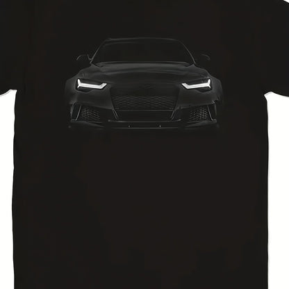 Men's & Women's 100% Cotton Car Graphic Print T-Shirt - Soft Breathable Round Neck Short Sleeve Tee for Summer, Outdoor Sports & Casual Wear - Machine Washable Unisex Top Gift Idea, Stylish Casual Wear, Comfortable Fit Shirt