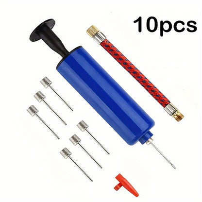 1pc Blue Manual Hand Pump Inflator with Flexible Hose, Portable Air Pump for Basketball, Football, Volleyball - Durable PP Material, Uncharged Operation, Ideal for Valentine'S Day, Women'S Day, Mother'S Day, Thanksgiving, Chr