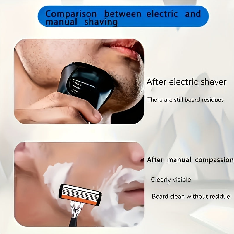 Premium Retro Manual Razor Set - Ultra-Sharp 6-Layer Blades