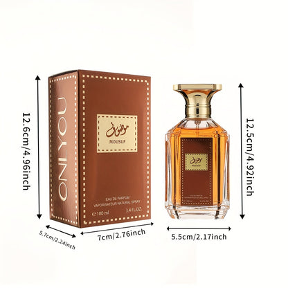 Men's Eau de Parfum - Long-Lasting Woody Perfume with Elegant Golden Accent Bottle, Sophisticated Cologne for Everyday & Special Occasions, Ideal Gift for Him - 3.4fl.oz / 100ml, Luxury Fragrance, Refined Aroma, Professional