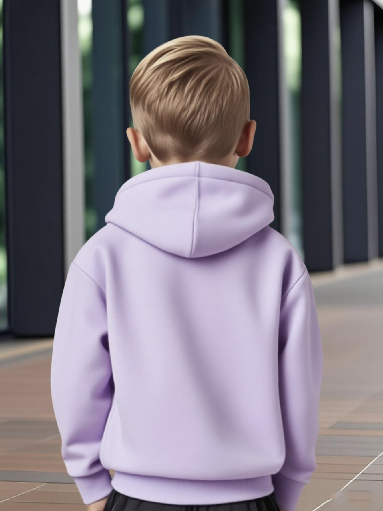 Boys' Cozy Soft Hoodie with "EMPORIO" Print - Navy Blue Casual Long Sleeve Pullover for Fall/Winter, Comfortable Outdoor Sportswear, Hoodie for Winter, Autumn Clothing, Stylish Pullover, Soft Fabric Hoodie