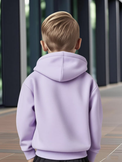 Boys' Cozy Soft Hoodie with "EMPORIO" Print - Navy Blue Casual Long Sleeve Pullover for Fall/Winter, Comfortable Outdoor Sportswear, Hoodie for Winter, Autumn Clothing, Stylish Pullover, Soft Fabric Hoodie