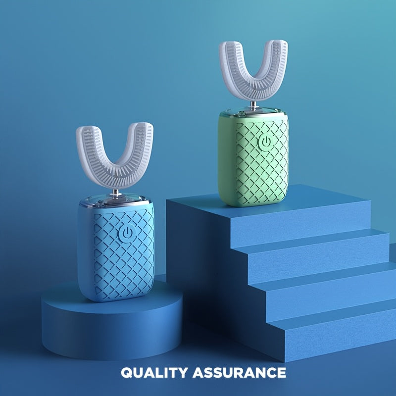 Smart U-shaped Electric Toothbrush, Soft Silicone Bristles for Teeth Cleaning, Suitable for Daily Oral Care for Men and Women, Long Battery Life, Convenient for Travel, Perfect Gift for Family and Friends on Valentine'S Day,