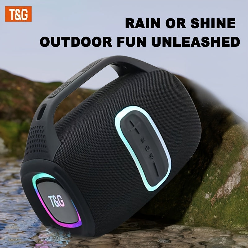 T&G Portable Wireless Wireless Speaker - 24W HD Stereo Sound, IPX4 High Quality & Dustproof, Long-Lasting 3600mAh Battery, Dual Speakers, Compatible with Phone/ Tablet/TV/PC, USB-C Portable Charger - for Home, Travel, Party,