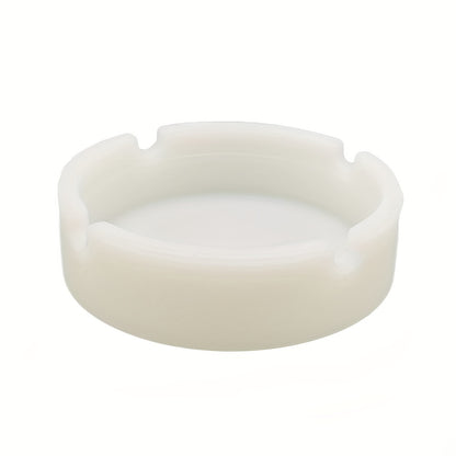 1pc, Luminous Silicone Ashtray Resists Temperatures Premium Silicone Rubber Soft Portable Round Design Ashtray Durable Glow In Dark Gifts For Friends Dad Husband For Outside Indoor