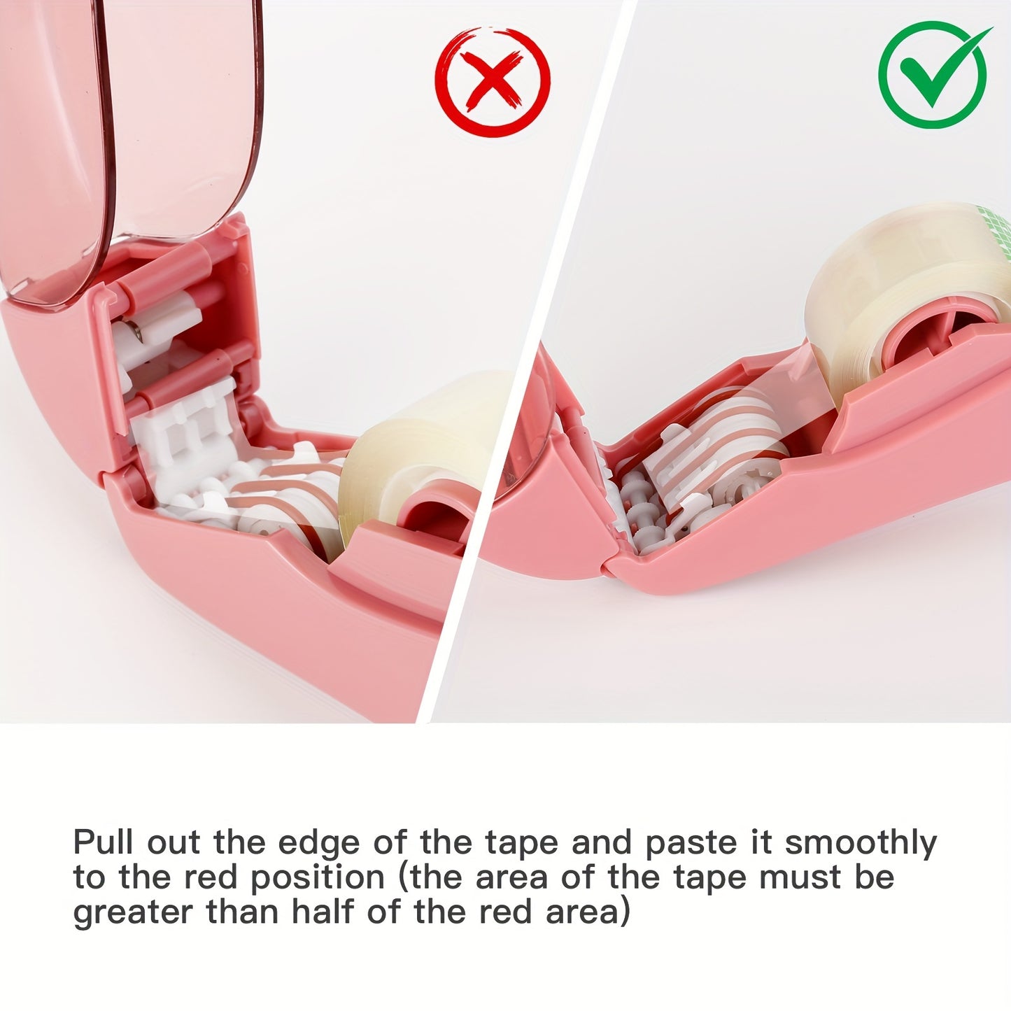 Eagle Automatic Tape Dispenser with One Roll Included, Handheld Packaging and Gift Wrapping Tape Cutter, Major Material ABS, Fits 1/2''-3/4'' Tape Width, Easy One-Handed Operation, No Batteries Required - Ideal for Scrapbooki