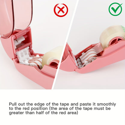 Eagle Automatic Tape Dispenser with One Roll Included, Handheld Packaging and Gift Wrapping Tape Cutter, Major Material ABS, Fits 1/2''-3/4'' Tape Width, Easy One-Handed Operation, No Batteries Required - Ideal for Scrapbooki