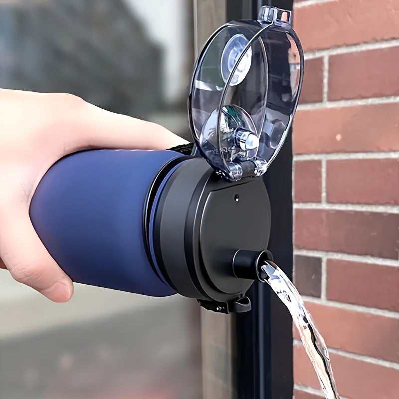 1pc Portable Leakproof Water Bottle With Time Marker And Carrying Strap