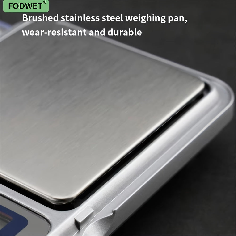 FODWET Digital Kitchen Scale Pocket Scale, Digital Gram Jewelry Ounce/Metered Jewelry Scale, Mobile Phone Scale with Backlight LCD, Food Weighing Scale, 200g 0.01g Precision, Travel Mini Weighing Scale 2*AAA Batteries Not Inc