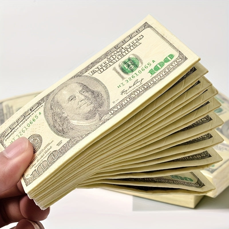 100 Dollar Bill Napkins - Disposable US Dollar Bills for Weddings, Birthdays & Party Tricks - High-Quality Paper Napkins with Bold $100 Bill Design, Napkins Disposable, Birthday Party Supplies, Bold Design, Quality Paper Napk