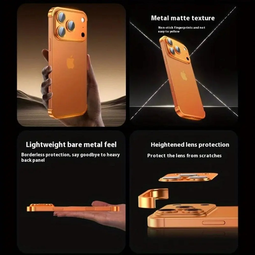 Compatible with for iphone 17 Pro / Pro Max/Air, This Uniquely Shaped Metal Corner Pad Offers Lens Protection And Is Made of Aluminum Alloy. It Provides a Bare Device Feel, Efficient Heat Dissipation, And Is Lightweight. It I