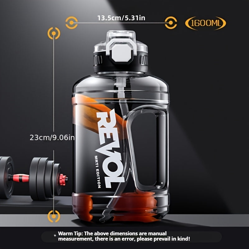 54oz Leakproof Sports Water Bottle with Straw & Handle - BPA-Free, Durable PC Material, Ideal for Gym, Fitness, Outdoor Travel, Camping & Hiking - Colorful Water Bucket Design, Camping Water Bottle|Stylish Water Bottle|Durabl