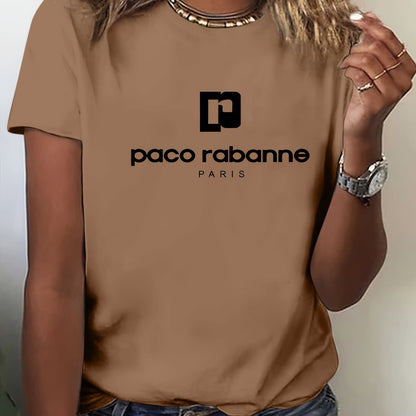 Women'S Soft Pink T-Shirt - Minimalist Elegant Y2K Retro Graphic Tee with Bold Lettering - Everyday Casual & Formal Outfits - Sizes S-XXL - Non-See-Through Fabric - Women'S Fashion Top, Ladies T Shirts, Versatile Clothing, Me