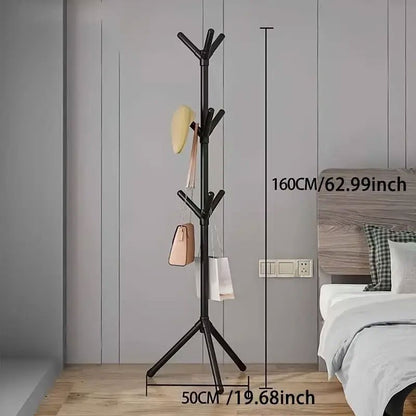 1pc Minimalist 9-Branch Coat Rack – Perfect for Hanging Clothes, Jackets, Trench Coats, Caps, Bags & Accessories with Ease. Black and White Design Complements Any Decor Style to Keep Your Space Neatly Organized