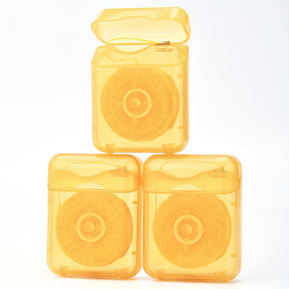 1pc/2pcs/3pcs Pineapple Flavored Dental Floss, 50.0 meter Long, Expands When Exposed to Saliva, Increases The Contact Surface Between Teeth, Has Deep Oral Cleaning Function, Can Be Paired with a Portable Dispenser, Suitable f