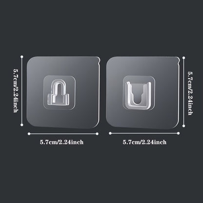 10 Pairs of Powerful Adhesive Hooks with No Trace