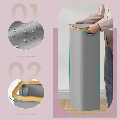 Laundry Basket, Laundry Collector with Lid, 65 L, Removable Laundry Bag, Oxford Fabric, Foldable