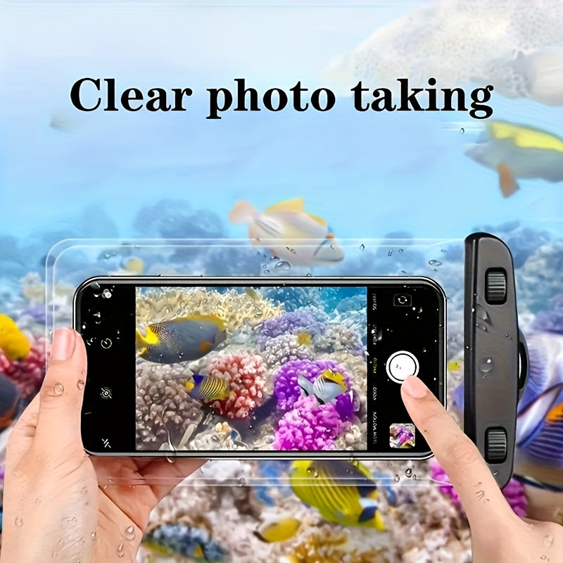2pcs High Quality Phone Pouch with Lanyard - Clear Photo Taking for Swimming, Snorkeling, Beach, Pool, and Outdoor Activities, White, Swimming Essentials, Transparent Design, Durable High Quality Material
