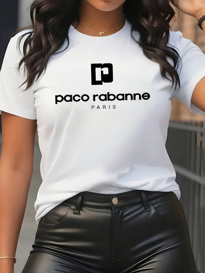 Women'S Soft Pink T-Shirt - Minimalist Elegant Y2K Retro Graphic Tee with Bold Lettering - Everyday Casual & Formal Outfits - Sizes S-XXL - Non-See-Through Fabric - Women'S Fashion Top, Ladies T Shirts, Versatile Clothing, Me
