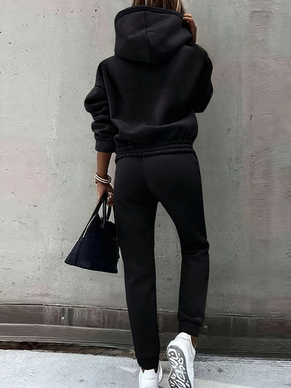 Autumn and Winter Women'S Fashion Casual Sweatshirt Set, European and American Style