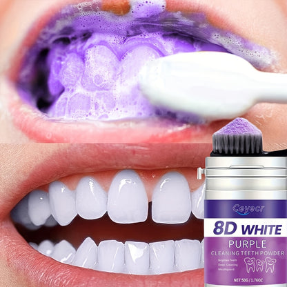 Ceyecr Purple Teeth Whitening Powder, 50g/1.76.Oz - Deep Clean & Tooth Cleaning Powder, Fresh Breath Toothpaste, Natural Essenc