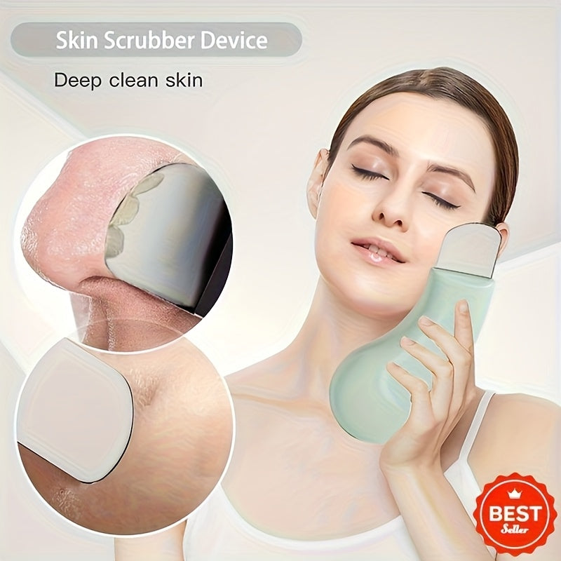 Ergonomic Blackhead Removal Tool – Gentle Facial Pore Cleanser for and Blackheads, Non-Electric Skincare Spatula with Textured Surface, Light Green Handle for Easy Grip, Pore Cleaning Accessory
